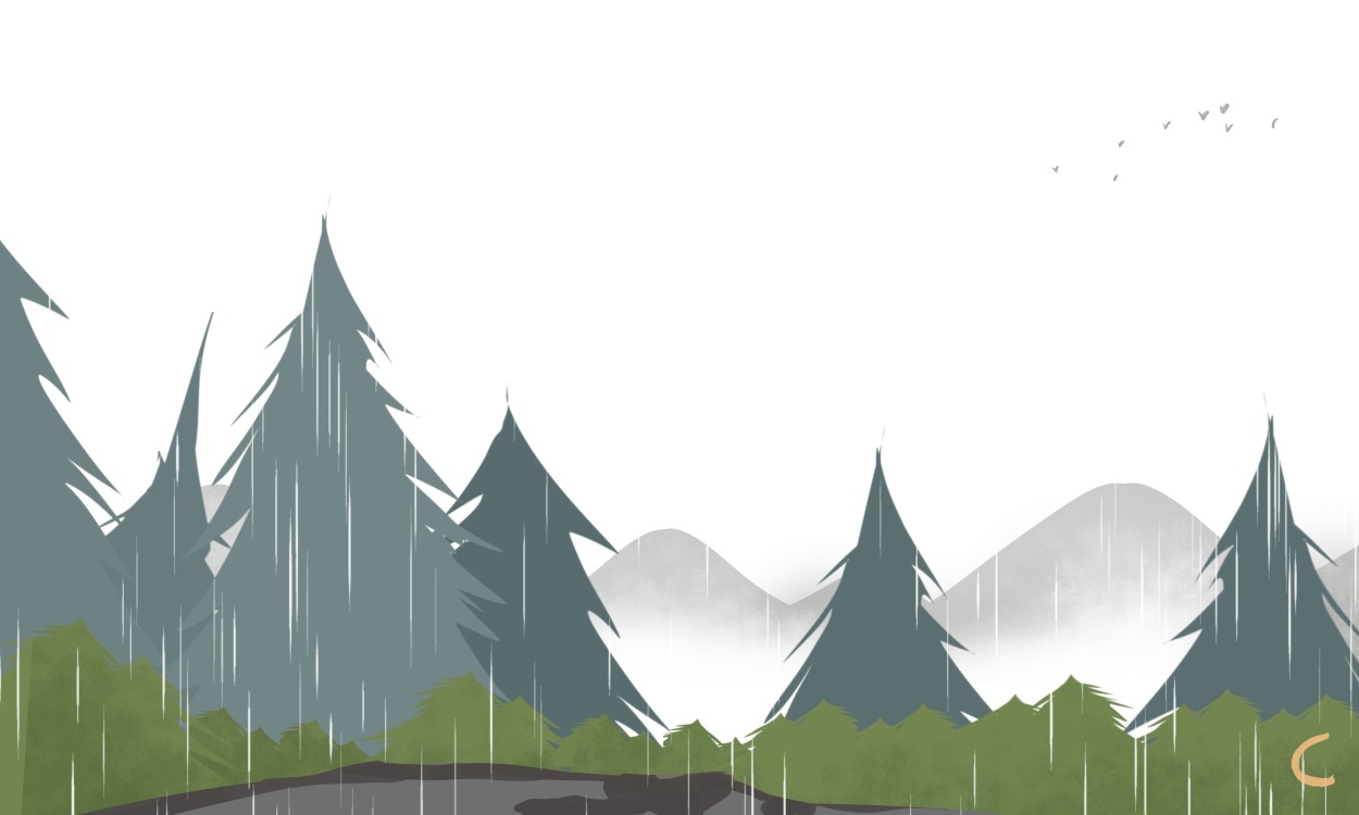 雨天治愈短句(150句)